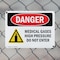 Signmission Medical Gases High Pressure Danger Sign, Plastic, 10in W x 7in L, 2PK OS-2PACK-DS-P-710-L-2174 - alternate 7
